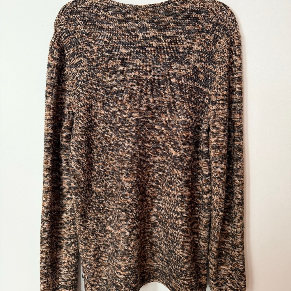 Only & Sons Knit Sweater Brown Black Marled Crewneck Size Medium - Picture 4 of 4